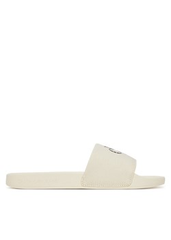 Japonki Calvin Klein Jeans Slide Monogram Wn Logo Ck YW0YW01967 Beżowy ze sklepu eobuwie.pl w kategorii Klapki damskie - zdjęcie 183807963