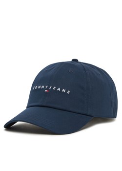 Czapka z daszkiem Tommy Jeans Logo 6 Panel Cap AW0AW16868 Granatowy ze sklepu eobuwie.pl w kategorii Czapki z daszkiem damskie - zdjęcie 183808011