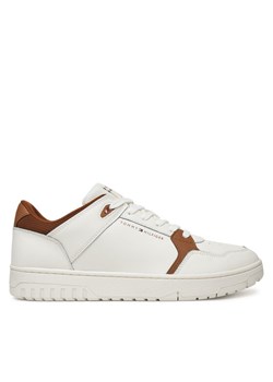 Sneakersy Tommy Hilfiger Basket Core Lite Lth Mix FM0FM05518 Écru ze sklepu eobuwie.pl w kategorii Buty sportowe męskie - zdjęcie 183808020