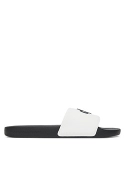 Klapki Calvin Klein Jeans Slide Jelly Mono Pu YM0YM01281 Biały ze sklepu eobuwie.pl w kategorii Klapki męskie - zdjęcie 183808102