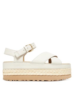 Sandały Ugg W Aubrey Ankle Strap 1169650 Écru ze sklepu eobuwie.pl w kategorii Espadryle damskie - zdjęcie 183808182