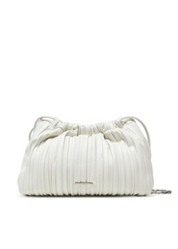 Torebka Calvin Klein Drawstring Plisse Crossbody LV04F3076G Biały ze sklepu eobuwie.pl w kategorii Kopertówki - zdjęcie 183808243
