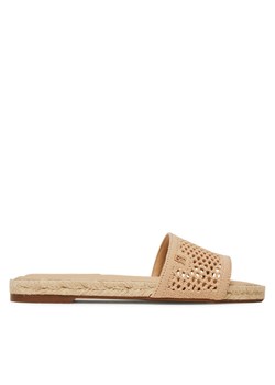 Espadryle Tommy Hilfiger Knit Mesh Espadrille Flat Sandal FW0FW08744 Beżowy ze sklepu eobuwie.pl w kategorii Espadryle damskie - zdjęcie 183808251