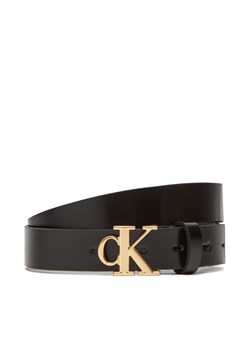 Pasek Damski Calvin Klein Monogram Plaque Buckle 25Mm LV04K7017G Czarny ze sklepu eobuwie.pl w kategorii Paski damskie - zdjęcie 183808291