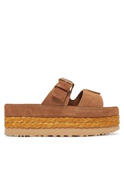 Klapki Ugg W Aubrey Slide 1167451 Brązowy ze sklepu eobuwie.pl w kategorii Espadryle damskie - zdjęcie 183808373
