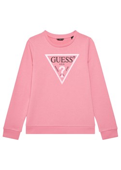 Guess Bluza J74Q10 KAUG0 Różowy Regular Fit ze sklepu MODIVO w kategorii Bluzy dziewczęce - zdjęcie 183813143