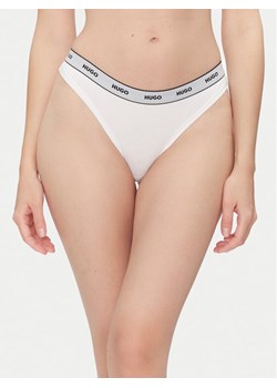 HUGO Komplet 3 par stringów Triplet Thong Stripe 50545680 Biały ze sklepu MODIVO w kategorii Majtki damskie - zdjęcie 183813252