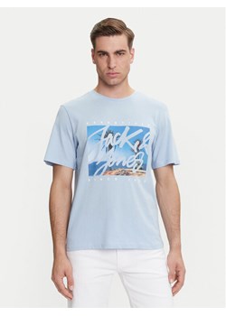 Jack&Jones T-Shirt Colton 12268438 Błękitny Standard Fit ze sklepu MODIVO w kategorii T-shirty męskie - zdjęcie 183813260