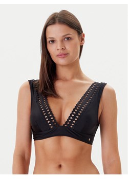 BOSS Góra od bikini Eyelet 50540665 Czarny ze sklepu MODIVO w kategorii Stroje kąpielowe - zdjęcie 183813281