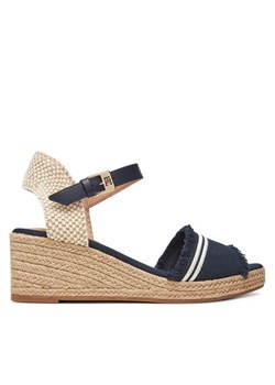 Tommy Hilfiger Espadryle Fringe Canvas Medium Wedge FW0FW08879 Granatowy ze sklepu MODIVO w kategorii Espadryle damskie - zdjęcie 183813283