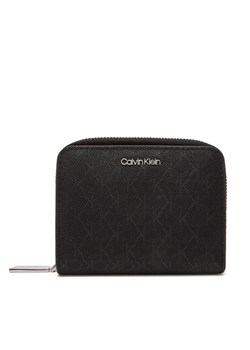 Calvin Klein Mały Portfel Damski Ck Must Aop Md Zip Around W Flap LV04F1037G Czarny ze sklepu MODIVO w kategorii Portfele damskie - zdjęcie 183813464