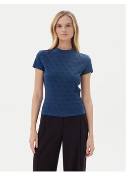 Guess T-Shirt W4BI26 J1314 Granatowy Slim Fit ze sklepu MODIVO w kategorii Bluzki damskie - zdjęcie 183813472