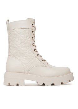 Guess Botki FLTYAN ELE10 Écru ze sklepu MODIVO w kategorii Workery damskie - zdjęcie 183813641