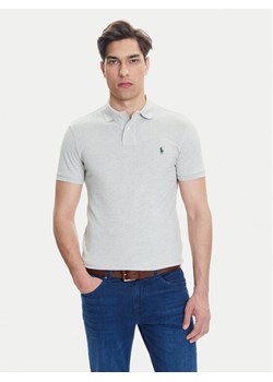 Polo Ralph Lauren Polo 710536856463 Szary Slim Fit ze sklepu MODIVO w kategorii T-shirty męskie - zdjęcie 183813682