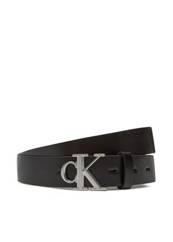 Calvin Klein Pasek Damski Monogram Plaque Buckle 30Mm LV04K7018G Czarny ze sklepu MODIVO w kategorii Paski damskie - zdjęcie 183813761