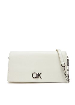 Calvin Klein Torebka Re-Lock Mini Conv LV04F3103G Biały ze sklepu MODIVO w kategorii Kopertówki - zdjęcie 183813791