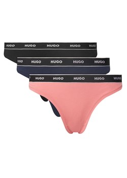 HUGO Komplet 3 par stringów Triplet Thong Stripe 50545680 Kolorowy ze sklepu MODIVO w kategorii Majtki damskie - zdjęcie 183813793