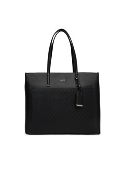 Calvin Klein Torebka Ck Must Aop Medium Shopper W/Poc LV04F3225G Czarny ze sklepu MODIVO w kategorii Torby Shopper bag - zdjęcie 183813852