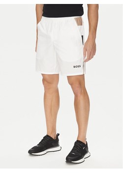 BOSS Szorty sportowe S_T-Match 50541370 Biały Regular Fit ze sklepu MODIVO w kategorii Spodenki męskie - zdjęcie 183813860