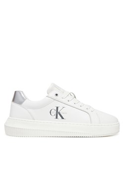 Calvin Klein Jeans Sneakersy Chunky Cupsole Lth Silver YW0YW01876 Biały ze sklepu MODIVO w kategorii Buty sportowe damskie - zdjęcie 183813863