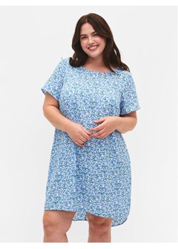 Zizzi Sukienka letnia CA02310P Niebieski Loose Fit ze sklepu MODIVO w kategorii Sukienki - zdjęcie 183814144