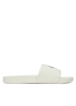 Calvin Klein Jeans Klapki Slide Monologo Cv YM0YM01367 Biały ze sklepu MODIVO w kategorii Klapki męskie - zdjęcie 183814153