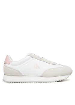 Calvin Klein Jeans Sneakersy Runner Laceup Mg Nylon Mix YW0YW01828 Biały ze sklepu MODIVO w kategorii Buty sportowe damskie - zdjęcie 183814310