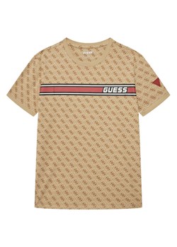 Guess T-Shirt L4YI47 J1314 Beżowy Regular Fit ze sklepu MODIVO w kategorii T-shirty chłopięce - zdjęcie 183814341