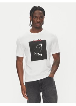 HUGO T-Shirt Dobero 50542734 Biały Regular Fit ze sklepu MODIVO w kategorii T-shirty męskie - zdjęcie 183814381