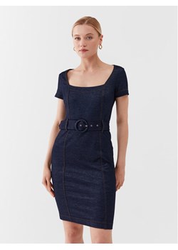 Guess Sukienka codzienna W3YK70 KBU70 Granatowy Bodycon Fit ze sklepu MODIVO w kategorii Sukienki - zdjęcie 183814551
