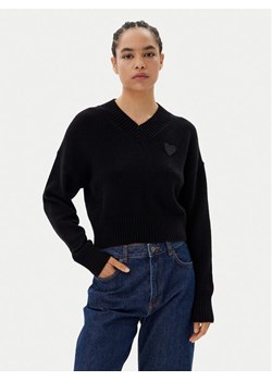 HUGO Sweter Scutie 50543059 Czarny Relaxed Fit ze sklepu MODIVO w kategorii Swetry damskie - zdjęcie 183814613