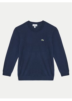 Lacoste Sweter AJ1121 Granatowy Regular Fit ze sklepu MODIVO w kategorii Swetry chłopięce - zdjęcie 183814874