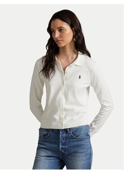 Polo Ralph Lauren Kardigan 211972110002 Biały Slim Fit ze sklepu MODIVO w kategorii Swetry damskie - zdjęcie 183814962