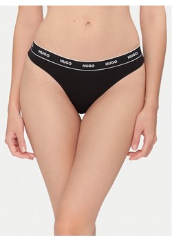 HUGO Stringi Thong Stripe Pyp 50545700 Czarny ze sklepu MODIVO w kategorii Majtki damskie - zdjęcie 183814972