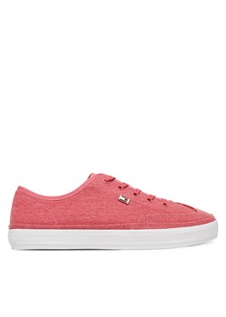 Tommy Hilfiger Sneakersy Washed Canvas Vulc Sneaker FW0FW08894 Różowy ze sklepu MODIVO w kategorii Buty sportowe damskie - zdjęcie 183815023