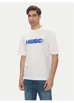HUGO T-Shirt Nalax 50543493 Biały Regular Fit ze sklepu MODIVO w kategorii T-shirty męskie - zdjęcie 183815102