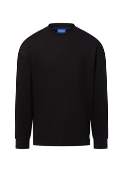 HUGO BLUE Bluza męska - Nuwolo Mężczyźni czarny jednolity ze sklepu vangraaf w kategorii T-shirty męskie - zdjęcie 183825951