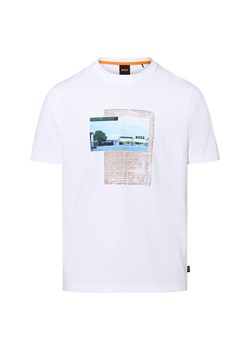 BOSS Orange Koszulka męska - Ontheway Mężczyźni Bawełna biały nadruk ze sklepu vangraaf w kategorii T-shirty męskie - zdjęcie 183825952