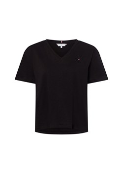 Tommy Hilfiger Koszulka damska Kobiety Bawełna czarny jednolity ze sklepu vangraaf w kategorii Bluzki damskie - zdjęcie 183825963