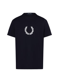Fred Perry Koszulka męska Mężczyźni Bawełna granatowy nadruk ze sklepu vangraaf w kategorii T-shirty męskie - zdjęcie 183825992
