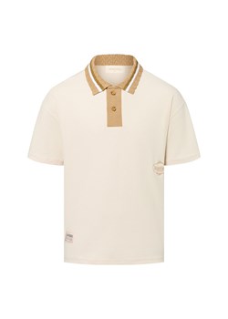 Another Cotton Lab Męska koszulka polo z dzianinowym kołnierzykiem Mężczyźni piaskowy jednolity ze sklepu vangraaf w kategorii T-shirty męskie - zdjęcie 183826014