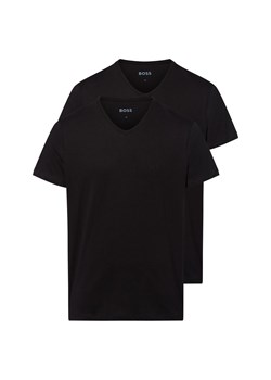 BOSS T-shirt w 2-paku Mężczyźni Bawełna czarny jednolity ze sklepu vangraaf w kategorii Podkoszulki męskie - zdjęcie 183826020