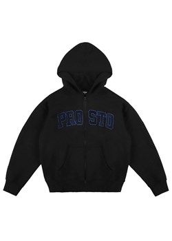 Bluza męska Prosto Zip Hoodie Axel KL251MSWE2181 - czarna ze sklepu streetstyle24.pl w kategorii Bluzy męskie - zdjęcie 183832142