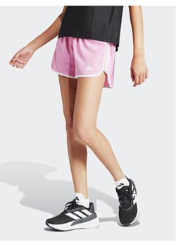 adidas Szorty sportowe Marathon 20 IN1533 Różowy Slim Fit ze sklepu MODIVO w kategorii Szorty - zdjęcie 183833094