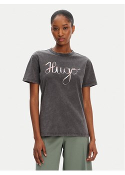 HUGO T-Shirt Damacia_5 50544868 Czarny Regular Fit ze sklepu MODIVO w kategorii Bluzki damskie - zdjęcie 183833221