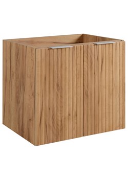 Dwudrzwiowa ryflowana szafka do łazienki 60 cm dąb craft złoty A3-G44 ze sklepu Edinos.pl w kategorii Szafki i regały łazienkowe - zdjęcie 183836670