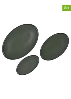 Björn Półmiski (3 szt.) "Scandi" w kolorze oliwkowym ze sklepu Limango Polska w kategorii Misy i tace dekoracyjne - zdjęcie 183837451