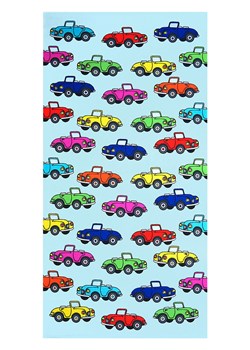 Le Comptoir de la Plage Ręcznik plażowy &quot;Cars&quot; w kolorze turkusowym ze wzorem - 140 x 70 cm ze sklepu Limango Polska w kategorii Ręczniki - zdjęcie 183837583