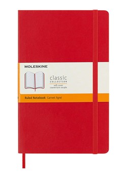 Moleskine Notatnik w kolorze czerwonym - 13 x 21 cm ze sklepu Limango Polska w kategorii Akcesoria biurowe - zdjęcie 183837783