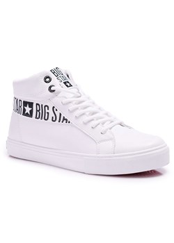 Trampki Męskie Big Star Wysokie Białe EE174340 ze sklepu ButyModne.pl w kategorii Trampki męskie - zdjęcie 183840582